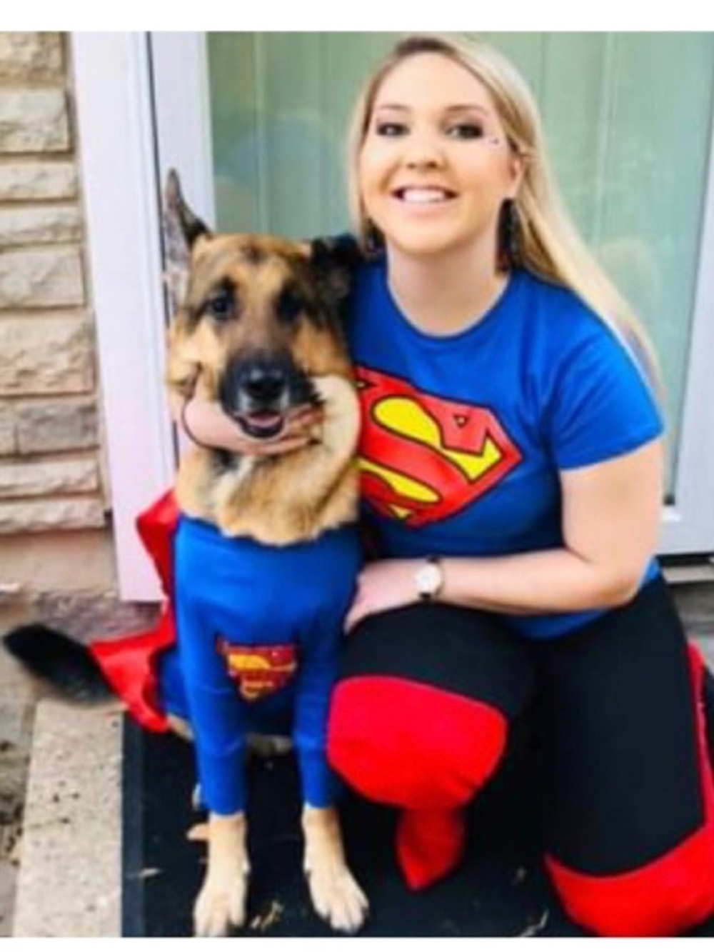 💙⭐️❤️🐶 super dog and Superman / superwoman t shirt costumes ❤️⭐️💙🐶